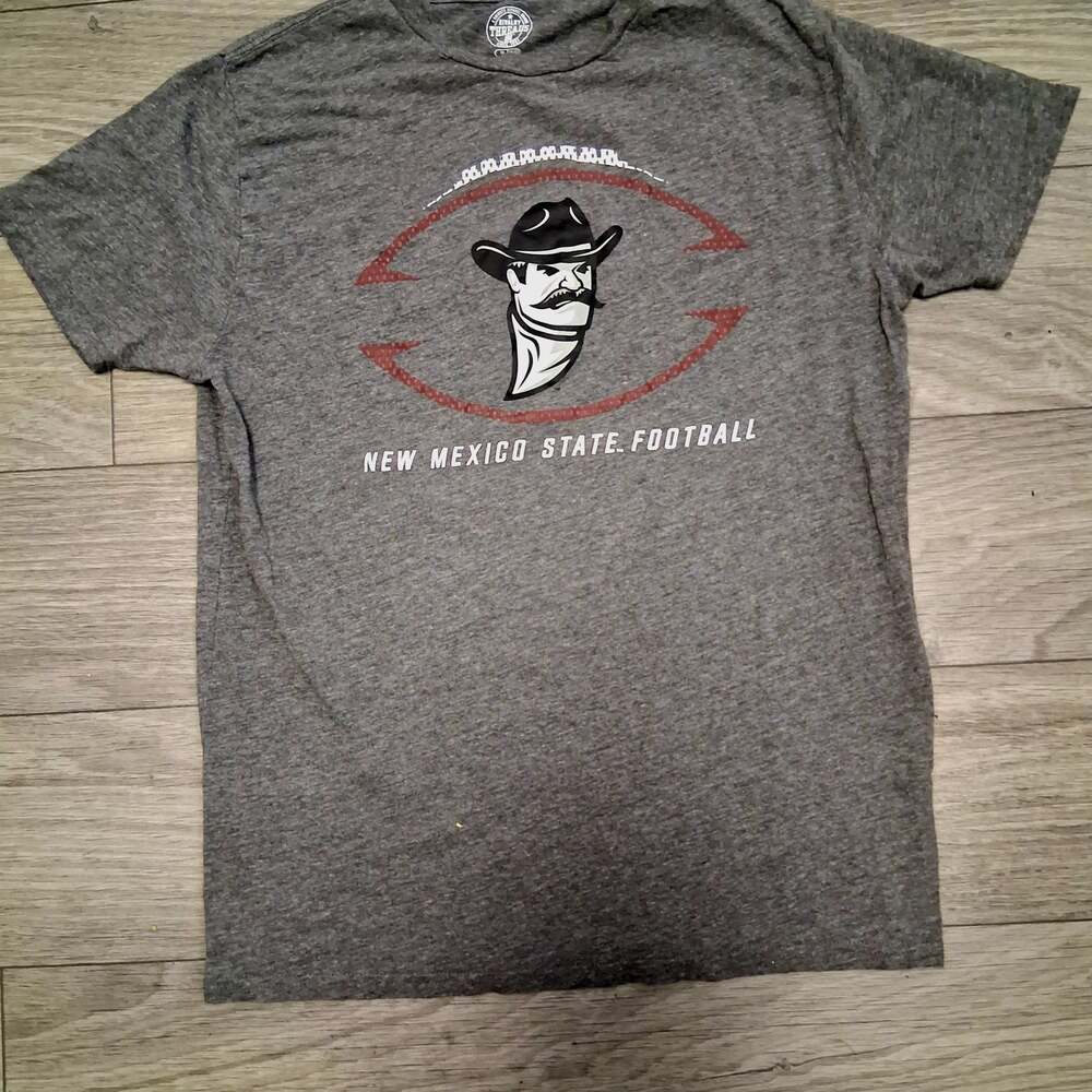 Rivalry Threads New Mexico State Football T-Shirt Heather Gray Medium